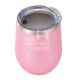 12oz Pink Glitter Stemless Wine Cup
